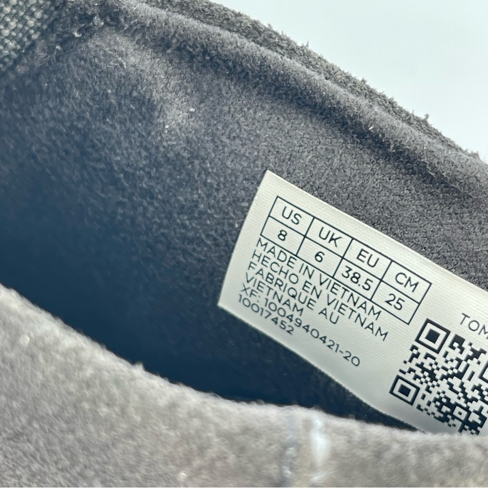 TOMS Bryce Slip On Sneakers | Gray Suede | Mid-Top Shoes Booties W 8 - Picture 10 of 12